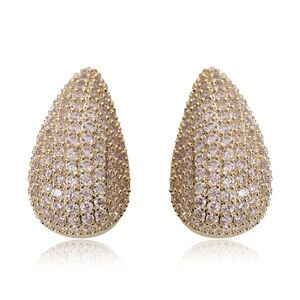 NIB Jewels by Susaina Teardrop Crystal Stud Earrings